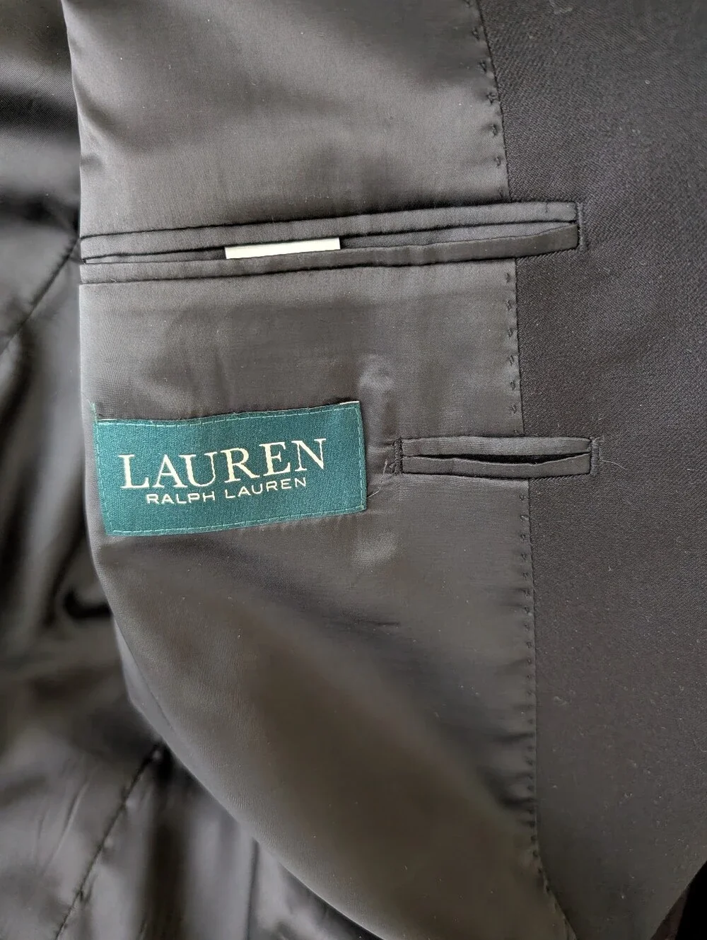 Lauren Ralph Lauren Black Men's Two-Button Sport Coat Blazer 50L Lewis Ultraflex